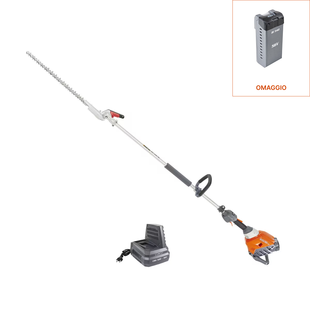 Oleo-Mac BCi 530 HL con batteria Bi 540 e caricabatterie CRG 520